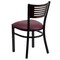 Flash Furniture Hercules Restaurant Chair, Black Back, 17 in W 21" L 32" H XU-DG-6G5B-WAL-BURV-GG - alternate 4