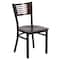 Flash Furniture Hercules Restaurant Chair, Black Back, 17 in W 21" L 32" H XU-DG-6G5B-WAL-MTL-GG - alternate 2