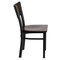 Flash Furniture Hercules Restaurant Chair, Black Back, 17 in W 21" L 32" H XU-DG-6G5B-WAL-MTL-GG - alternate 4