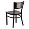 Flash Furniture Hercules Restaurant Chair, Black Back, 17 in W 21" L 32" H XU-DG-6G5B-WAL-MTL-GG - alternate 5