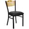 Flash Furniture Hercules Restaurant Chair, 16-3/4 in W 21-1/2" L 32-3/4" H, Vinyl Seat XU-DG-6G7B-SLAT-BLKV-GG - alternate 3