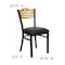Flash Furniture Hercules Restaurant Chair, 16-3/4 in W 21-1/2" L 32-3/4" H, Vinyl Seat XU-DG-6G7B-SLAT-BLKV-GG - alternate 9