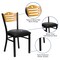 Flash Furniture Hercules Restaurant Chair, 16-3/4 in W 21-1/2" L 32-3/4" H, Vinyl Seat XU-DG-6G7B-SLAT-BLKV-GG - alternate 5
