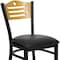 Flash Furniture Hercules Restaurant Chair, 16-3/4 in W 21-1/2" L 32-3/4" H, Vinyl Seat XU-DG-6G7B-SLAT-BLKV-GG - alternate 8