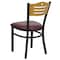 Flash Furniture Hercules Restaurant Chair, 16-3/4 in W 21-1/2" L 32-3/4" H, Vinyl Seat XU-DG-6G7B-SLAT-BURV-GG - alternate 7