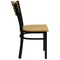 Flash Furniture Hercules Restaurant Chair, Wood Back, 16-3/4 in W 21-1/2" L 32-3/4" H XU-DG-6G7B-SLAT-NATW-GG - alternate 2