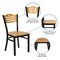 Flash Furniture Hercules Restaurant Chair, Wood Back, 16-3/4 in W 21-1/2" L 32-3/4" H XU-DG-6G7B-SLAT-NATW-GG - alternate 5
