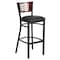 Flash Furniture Slat Stool, Blk/Mahogany, Black Vinyl Sea XU-DG-6H1B-MAH-BAR-BLKV-GG - alternate 5