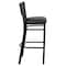 Flash Furniture Slat Stool, Blk/Mahogany, Black Vinyl Sea XU-DG-6H1B-MAH-BAR-BLKV-GG - alternate 2