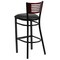 Flash Furniture Slat Stool, Blk/Mahogany, Black Vinyl Sea XU-DG-6H1B-MAH-BAR-BLKV-GG - alternate 4