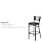Flash Furniture Slat Stool, Blk/Walnut, Black Vinyl Seat XU-DG-6H1B-WAL-BAR-BLKV-GG - alternate 3