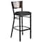 Flash Furniture Slat Stool, Blk/Walnut, Black Vinyl Seat XU-DG-6H1B-WAL-BAR-BLKV-GG - alternate 5