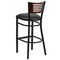 Flash Furniture Slat Stool, Blk/Walnut, Black Vinyl Seat XU-DG-6H1B-WAL-BAR-BLKV-GG - alternate 10