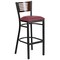 Flash Furniture Slat Stool, Blk/Walnut, Burgundy Vnyl Sea XU-DG-6H1B-WAL-BAR-BURV-GG - alternate 3