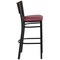 Flash Furniture Slat Stool, Blk/Walnut, Burgundy Vnyl Sea XU-DG-6H1B-WAL-BAR-BURV-GG - alternate 5