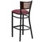 Flash Furniture Slat Stool, Blk/Walnut, Burgundy Vnyl Sea XU-DG-6H1B-WAL-BAR-BURV-GG - alternate 4