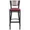 Flash Furniture Slat Stool, Blk/Walnut, Burgundy Vnyl Sea XU-DG-6H1B-WAL-BAR-BURV-GG - alternate 7