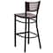 Flash Furniture Slat Stool, Blk/Walnut, Wood Seat XU-DG-6H1B-WAL-BAR-MTL-GG - alternate 5