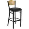 Flash Furniture Slat Stool, Blk/Natural, Blk Vinyl Seat XU-DG-6H3B-SLAT-BAR-BLKV-GG - alternate 3