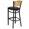 Flash Furniture Slat Stool, Blk/Natural, Blk Vinyl Seat XU-DG-6H3B-SLAT-BAR-BLKV-GG - alternate 5