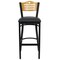 Flash Furniture Slat Stool, Blk/Natural, Blk Vinyl Seat XU-DG-6H3B-SLAT-BAR-BLKV-GG - alternate 7