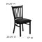 Flash Furniture Hercules Restaurant Chair, 17 in W 20-1/4" L 34-1/4" H, Vinyl Seat XU-DG-6Q2B-VRT-BLKV-GG - alternate 2