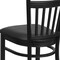 Flash Furniture Restaurant Stool, Vertical Back, Blk Seat XU-DG-6R6B-VRT-BAR-BLKV-GG - alternate 3