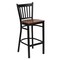 Flash Furniture Restaurant Stool, Vertical Back, Chy Seat XU-DG-6R6B-VRT-BAR-CHYW-GG - alternate 4