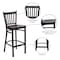 Flash Furniture Restaurant Stool, Vertical Back, Mah Seat XU-DG-6R6B-VRT-BAR-MAHW-GG - alternate 2