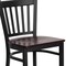 Flash Furniture Restaurant Stool, Vertical Back, Mah Seat XU-DG-6R6B-VRT-BAR-MAHW-GG - alternate 6