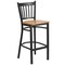 Flash Furniture Restaurant Stool, Vertical Back, Nat Seat XU-DG-6R6B-VRT-BAR-NATW-GG - alternate 8