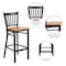 Flash Furniture Restaurant Stool, Vertical Back, Nat Seat XU-DG-6R6B-VRT-BAR-NATW-GG - alternate 3