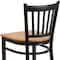 Flash Furniture Restaurant Stool, Vertical Back, Nat Seat XU-DG-6R6B-VRT-BAR-NATW-GG - alternate 9