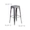 Flash Furniture 30" Clear Coat Silver Backless Metal Stool XU-DG-TP0004-30-GG - alternate 4