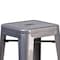 Flash Furniture 30" Clear Coat Silver Backless Metal Stool XU-DG-TP0004-30-GG - alternate 3