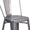 Flash Furniture Lincoln 24'' High Silver Antique Finish with Clear Coat Indoor Counter Height Stool with Back XU-DG-TP001B-24-GG - alternate 8