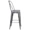 Flash Furniture Lincoln 30'' High Silver Antique Finish with Clear Coat Indoor Barstool with Back XU-DG-TP001B-30-GG - alternate 6