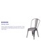 Flash Furniture Contemporary Indoor Stackable Chair, 17-3/4 in W 21" L 33-1/2" H XU-DG-TP001-GG - alternate 8