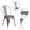 Flash Furniture Lincoln Silver Antique Finish with Clear Coat Metal Stackable Chair with Wood Seat XU-DG-TP001-WD-GG - alternate 5