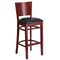 Flash Furniture Barstool, Solid Back, Mah Wood, Blk Vinyl XU-DG-W0094BAR-MAH-BLKV-GG - alternate 3