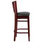 Flash Furniture Barstool, Solid Back, Mah Wood, Blk Vinyl XU-DG-W0094BAR-MAH-BLKV-GG - alternate 4