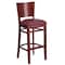 Flash Furniture Barstool, Solid Back, Mah Wood, Burg Vinyl XU-DG-W0094BAR-MAH-BURV-GG - alternate 2