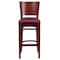 Flash Furniture Barstool, Solid Back, Mah Wood, Burg Vinyl XU-DG-W0094BAR-MAH-BURV-GG - alternate 6