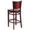 Flash Furniture Barstool, Solid Back, Mahogany Wood XU-DG-W0094BAR-MAH-MAH-GG - alternate 2