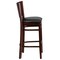 Flash Furniture Wood Barstool, Walnut, Ladder Bck, Blk Vny, Seat Height Range: 31-1/2" XU-DG-W0094BAR-WAL-BLKV-GG - alternate 4