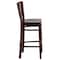 Flash Furniture Wood Barstool, Walnut, Solid Back XU-DG-W0094BAR-WAL-WAL-GG - alternate 6