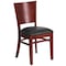 Flash Furniture Lacey Restaurant Chair, Wood Back, 17-1/4 in W 20-1/2" L 33-1/2" H, Vinyl Seat XU-DG-W0094B-MAH-BLKV-GG - alternate 3