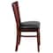 Flash Furniture Lacey Restaurant Chair, Wood Back, 17-1/4 in W 20-1/2" L 33-1/2" H, Vinyl Seat XU-DG-W0094B-MAH-BLKV-GG - alternate 2