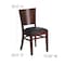 Flash Furniture Lacey Restaurant Chair, Wood Back, 17-1/4 in W 20-1/2" L 33-1/2" H XU-DG-W0094B-WAL-BLKV-GG - alternate 4