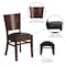 Flash Furniture Lacey Restaurant Chair, Wood Back, 17-1/4 in W 20-1/2" L 33-1/2" H XU-DG-W0094B-WAL-BLKV-GG - alternate 3